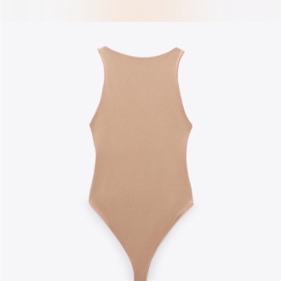Zara Women's Tan Sleeveless Bodysuit Size Large - Picture 2 of 12